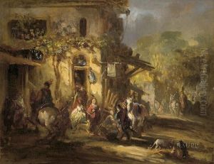 Vor Der Gastwirtschaft by Carl Spitzweg