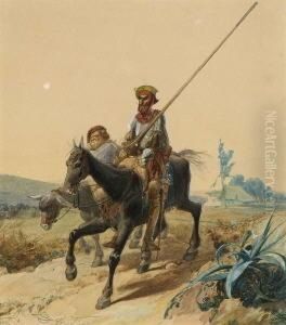 Don Quijote Und Sancho Panza. by Carl Spitzweg