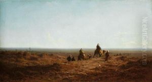 A Caravan Crossing The Plain by Carl Spitzweg