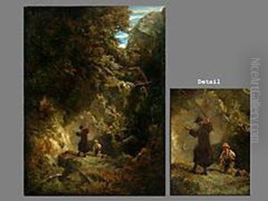 Fischender Monch by Carl Spitzweg
