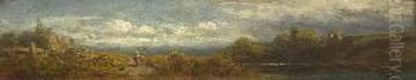 Weite Landschaft Mit Weiher. - view 1