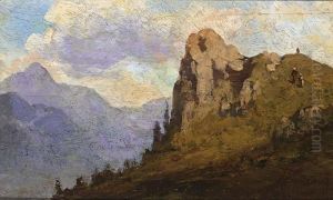 Figures In A Mountainous Landscape