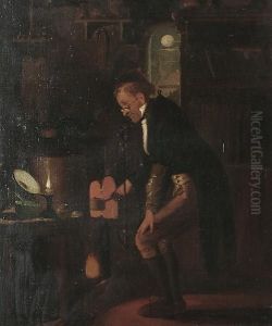 Brewing Up; A Warming Cup by Carl Spitzweg