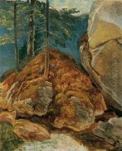 Gerollstudie. by Carl Spitzweg