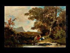 Landschaft Mit Figuren by Carl Spitzweg