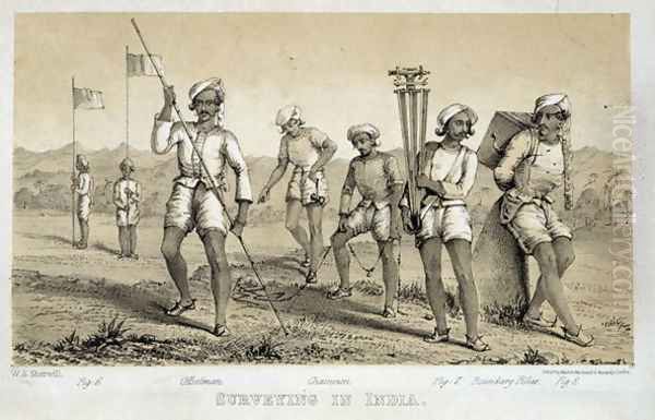 Surveying in India, 1855 - view 1
