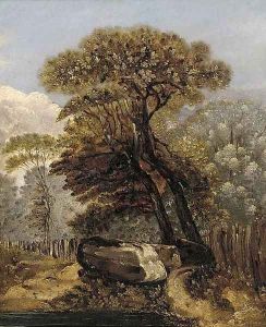 A wooded landscape by James Sillett