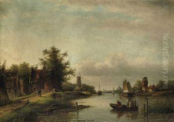Crossing The River In Summer - view 1