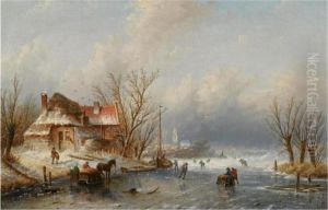 Skaters On A Frozen Waterway