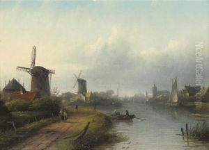 A River Crossing By A Mill