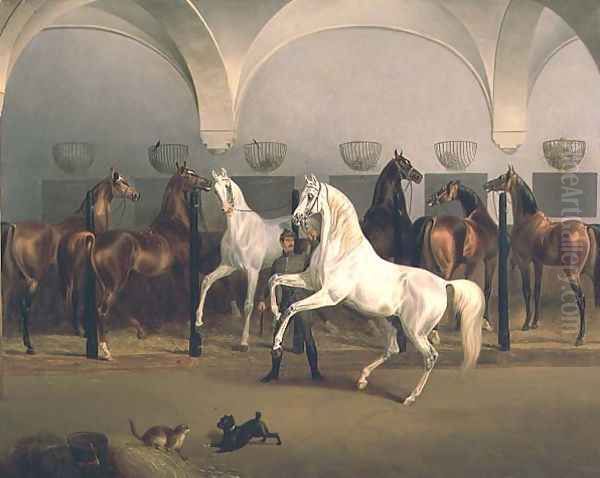 The Stables at Babolna, 1849 - view 1