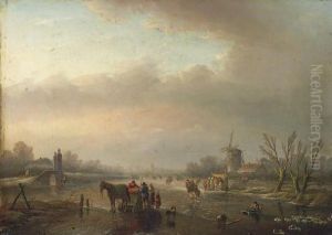 Skaters On A Frozen Canal