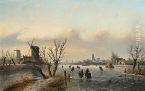 Winter Landscape With Figures Near A Koek En Zopie Winter Landscape With Figures Near A Koek En Zopie