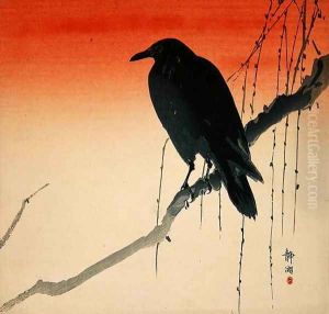 Crow on a Willow Branch, early 1900s