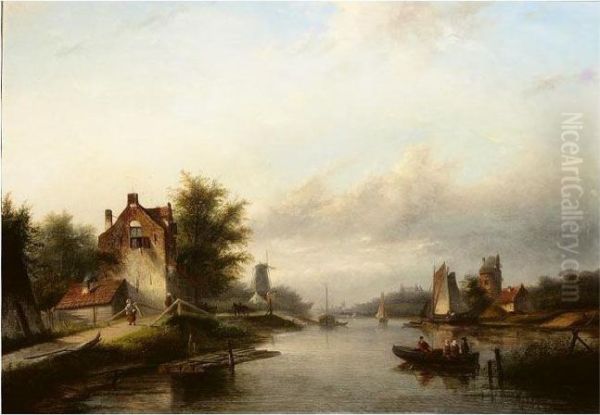 Canal Scene In Holland - view 1