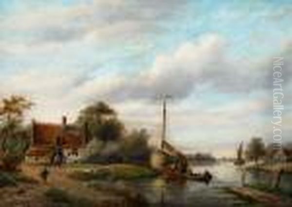Dutch Landscape With A River - view 1
