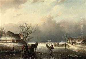 Figures On A Frozen River