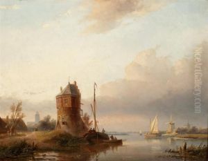 Sailing On Calm Waters Near A Ruin