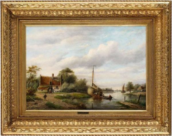 Figurer I Ett Flodlandskap - view 1