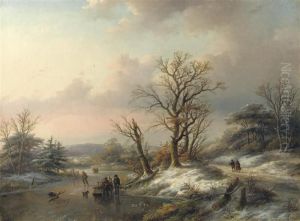 Woodgatherers On The Ice