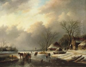 Icefishing On A Cold Winter's Day