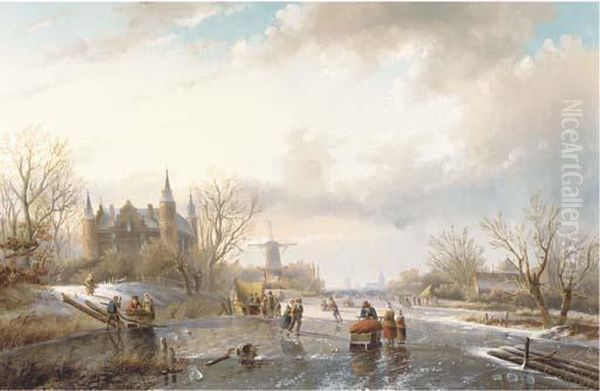 Skaters And Figures By A Koek En Zopie On A Sunny Day - view 1