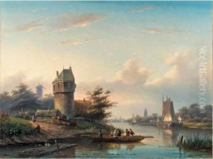 The River Crossing by Jan Jacob Coenraad Spohler