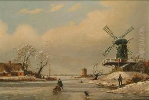 Dutch Winter Landscape With Figures Dutch Winter Landscape With Figures