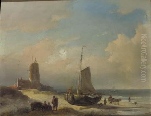 A Coastal View With Fisherfolk
Resting On A Dunetop; A Frozenwaterway With Skaters And A Koek And Zopie
Stand - view 1