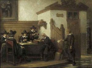 De Regentenkamer discussing the accounts