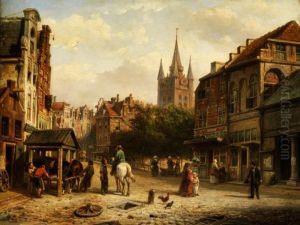 Ansicht Von Delft by Cornelis Springer