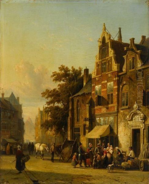 Street Scene With Figures - view 1
