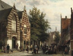 Activities In Front Of The Westerkerk, Enkhuizen