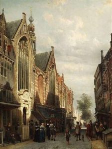 Theoudezijdskapel At The Zeedijk, Amsterdam In The Mid Of 17thcentury