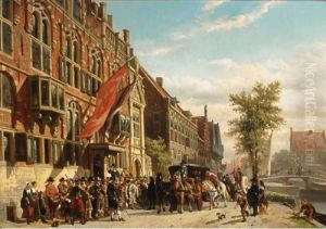 Visit Of Bayliff Dr. J. Ten Grootenhuys To The Guild Of Archers In Amsterdam