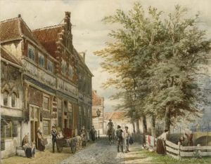 De Huizen Van Bossu Hoorn by Cornelis Springer