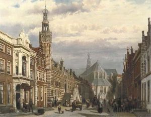 View Of The Town Hall And The St. Laurenschurch In Alkmaar