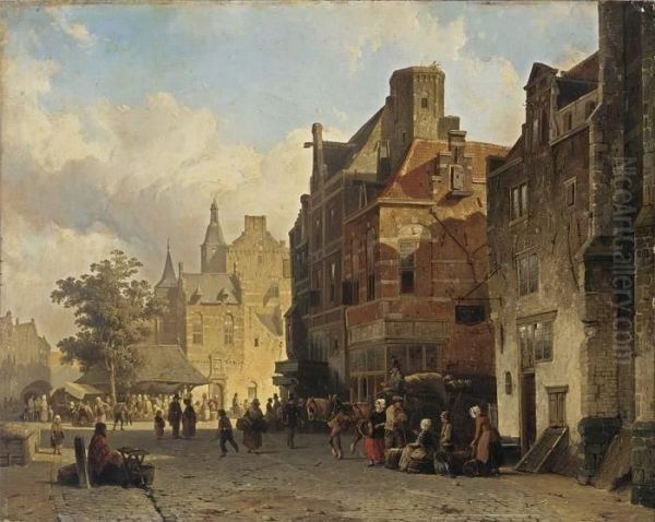 Figures On A Market Square - view 1