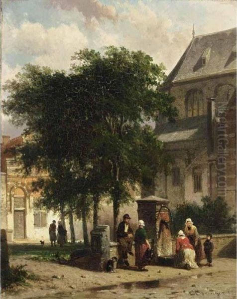 Figures Behind The Church, Woerden - view 1