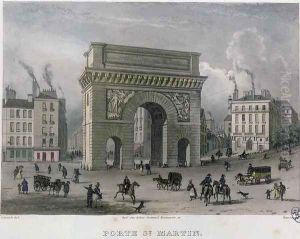 The Porte St. Martin, 1832 by Bernhard Schmidt