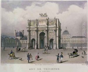 The Arc de Triomphe du Carrousel, Paris, 1832 by Bernhard Schmidt
