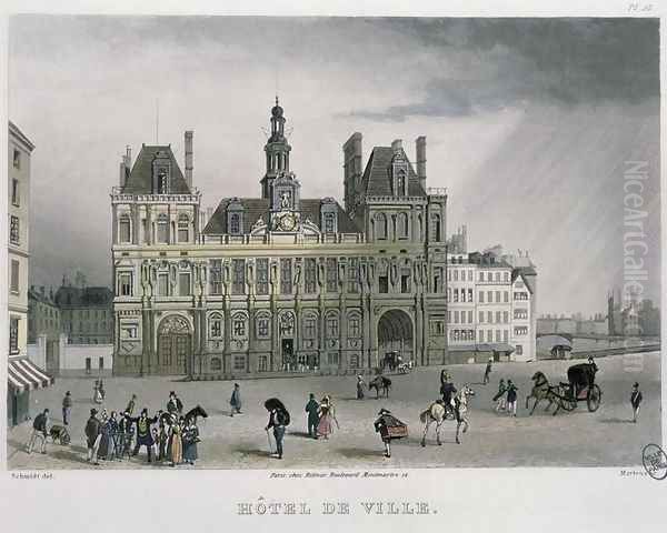 The Hotel de ville, Paris, 1832 - view 1