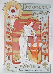 Poster advertising Aurea perfume shop, Paris-Bruxelles, c.1900 by Armand Jean-Baptiste Segaud