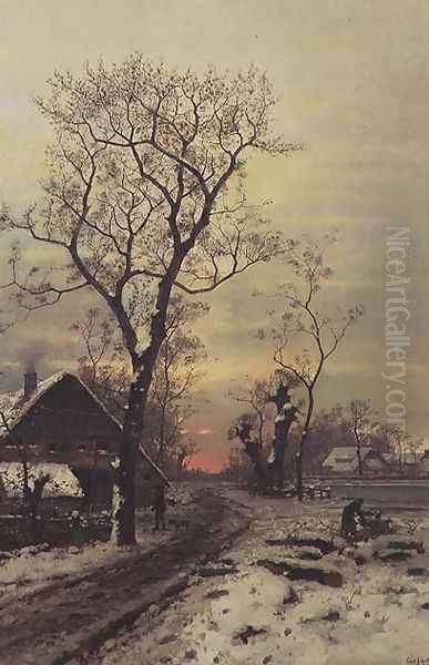 Returning home on a winter night - view 1