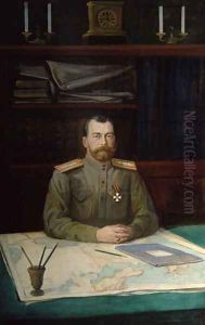 Portrait of Emperor Nicholas II, 1914 by Nikolay Shesterikov