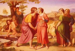 Jacob and Rachel at the Well by Franz August Schubert