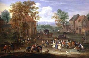 Festival in a Country Village by Mathys Schoevaerdts