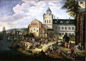 Market on the Banks of a River by Mathys Schoevaerdts