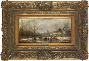 Eislaufplatz Am Stadtrand by Adolf Stademann