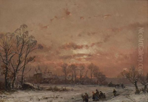 Winterlandschaft Im Abendrot - view 1